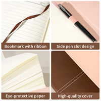 Fournisseur de fournitures de bureau et scolaires, agenda en cuir PU A5, journal personnalisé avec logo, carnet à couverture rigide, coffret cadeau