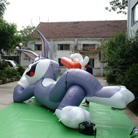Lapin gonflable géant pliant avec carotte, pour décoration d'événements et centre commercial