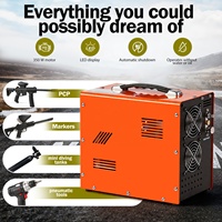 Compresseur d'air 12V TUXING avec transformateur intégré, 4500psi/300bar/30mpa, sans huile, pour réservoir de paintball PCP, affichage numérique LCD pour plongée