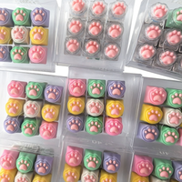 Jouet anti-stress en silicone en forme de patte de chat, style clavier mécanique