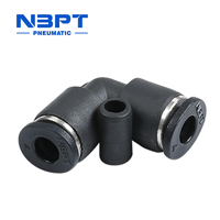 4/6/8mm 10 12MM Connecteurs d'air Pneumatique Slip Lock Tee Quick Connect Plastic Pipe Water Hose Tube Painting 3Way Air Connectors