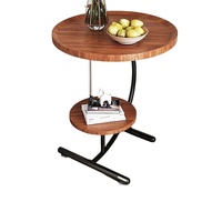 Table d'angle de réfrigérateur de forme circulaire simple Table de canapé d'angle de balcon créative Table d'angle triangulaire d'art minimaliste