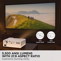 Proyector láser ViewSonic LS901-4K UHD 4K, 5500 lúmenes, zoom óptico de 1.7x, 4K, adecuado para salas de cine en casa y lugares comerciales