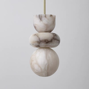 Modern Art Design Eenvoudige Albasten Kroonluchters Slaapkamer Badkamer Ijdelheid Bal Led Natuurlijke Albast Hanglamp - Product Image 1