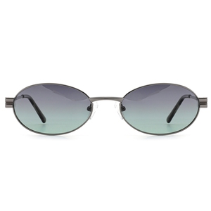 Unisex Oval <b>Sunglasses</b> Full Rim Metal Frame Gradient Lenses 100% UV Protection Sun Protection Adult Fashion Eyewear - Product Image 1
