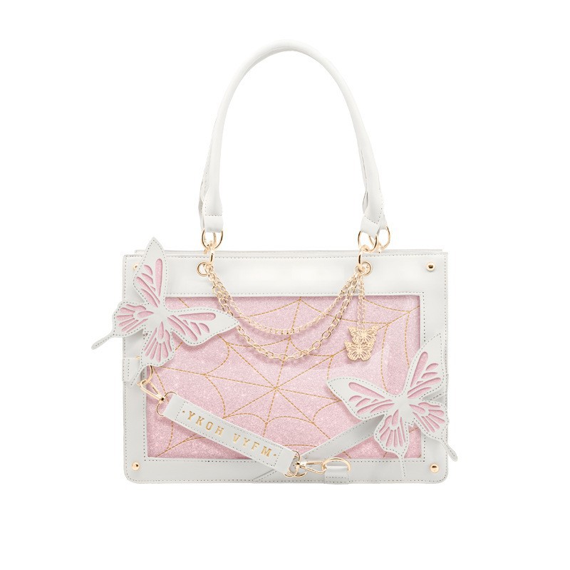 Papillon rose blanc