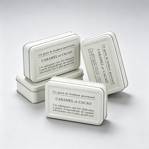 Caja de Metal Rectangular Impresa Personalizada, Ecológica, Reciclable, con Relieve, para Envasado de Alimentos y Regalos - Product Image 1