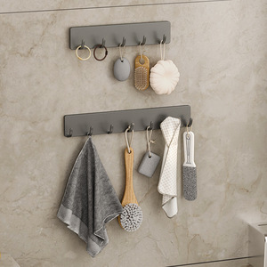Kitchen Hooks Adhesive Wall Mounted Strong Non Slip One Row Spoon Spatula Hanger For Kitchen Storage - Product Image 4