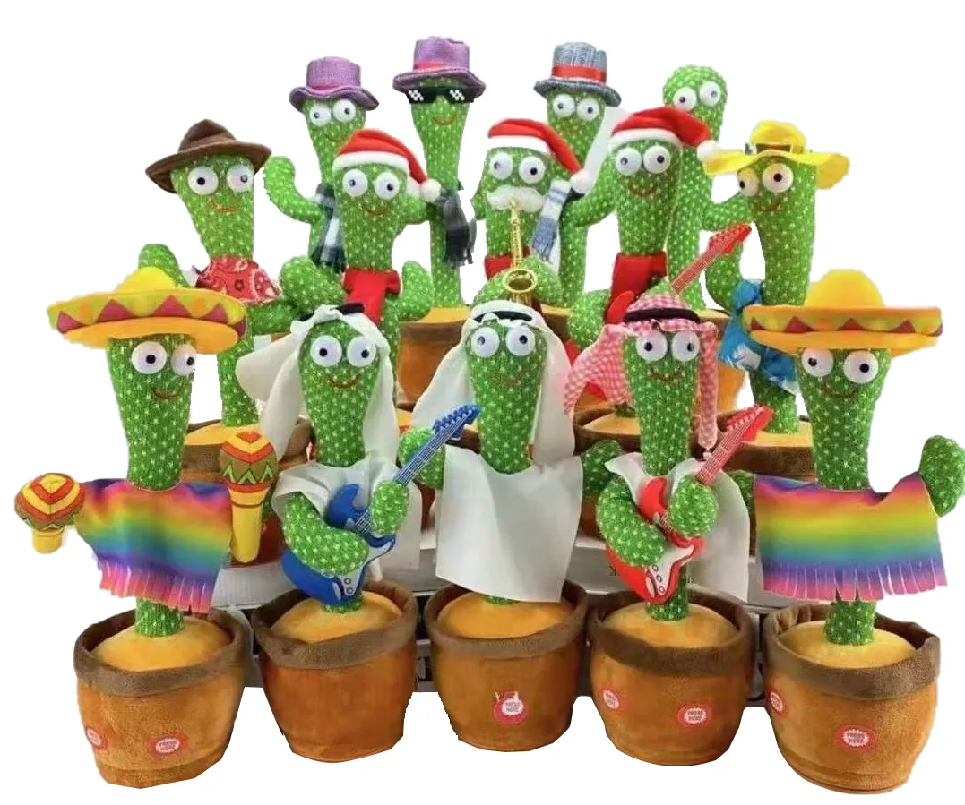 Tiktok Amusement Park Products Plush Toys Doll 120 Voice Recorder Songs Dancing Cactus Toys Stuffed & Plush Toy Animal