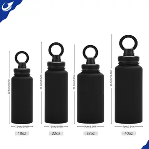 Custom Logo Gym Camping Use Magsafe Phone Holder Lid Insulated Wide Mouth Stainless Steel Water Bottle With Magnetic Lid