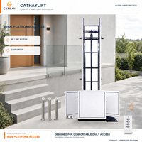 Ascenseur domestique pour passagers, intérieur/extérieur, capacité de charge 250 kg, 1 à 12 m, avec certification CE
