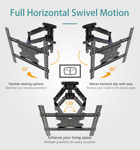 Support mural pliable et robuste pour <span class=keywords><strong>TV</strong></span> LCD X5A Kaloc, avec six <span class=keywords><strong>bras</strong></span>, mouvement complet, 360 degrés, pour téléviseur de 32 à 60 pouces - Product Image 6