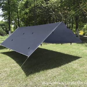 Lona Impermeable Woqi de 300x300 cm, Toldo Cuadrado para Acampar al Aire Libre, Color Gris Oscuro, Poliéster Ligero - Product Image 1