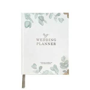 Custom Printed Luxury Wedding Planner Hardcover With Sticker Box Bride Checklist Organizer Planner