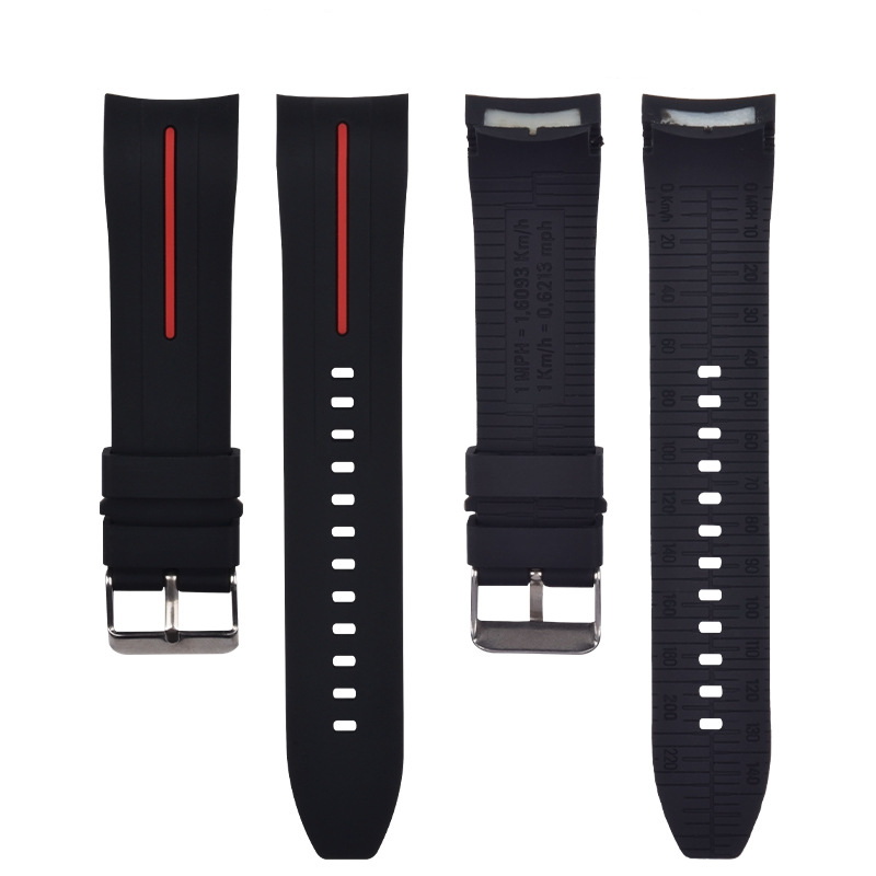 Black with red line