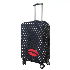 Travel Luggage Cover Polkadot Spandex Suitcase Cover Protector Fits 18-32 Inch Luggages