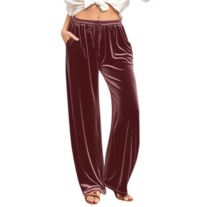 Pantalons de jogging décontractés pour femmes, taille mi-haute, coupe droite, ample, respirant, longueur entière, vente en gros - Product Image 1