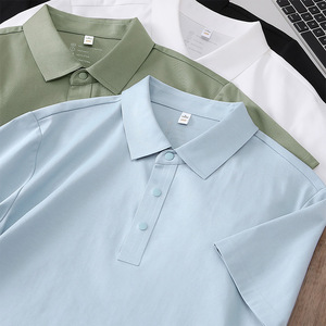 Polo Shirt Solid Color Cotton Knitted Thin Leisure Wear - Product Image 3