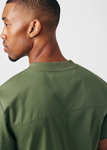 Uniforme Médico para Hombre, Color Verde Cazador, Cuello en V, Alta Calidad, Elástico en 2 Direcciones, Uniforme de Enfermería para Hospital - Product Image 4