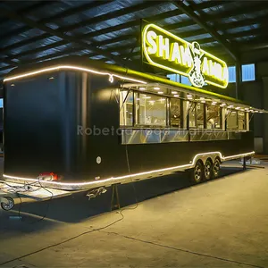 Robetaa Popular Custom Large Food Trailers Fully Equipped Mobile Food Truck With Full Kitchen Coffee Shop Street Food Cart