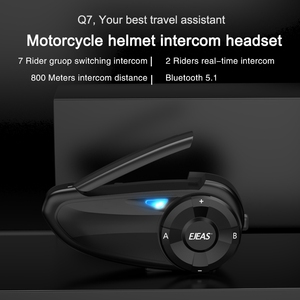 EJEAS Q7 Casques radio FM Full Duplex Intercom <span class=keywords><strong>moto</strong></span> Interphone étanche Bluetooth Intercomunicador - Product Image 2
