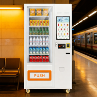 Distributeur automatique de boissons et d'aliments BD, station de métro, design compact, Wi-Fi, paiement sans argent liquide, chemin de transport en spirale