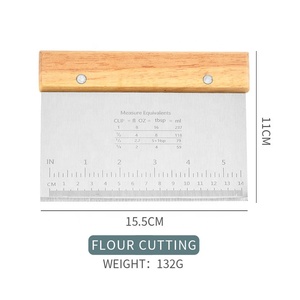 Espátula para Pizza, <span class=keywords><strong>Pan</strong></span> y Repostería <span class=keywords><strong>de</strong></span> Acero Inoxidable, Ecológica, Apta para Lavavajillas, con Mango <span class=keywords><strong>de</strong></span> Madera, Utensilios <span class=keywords><strong>de</strong></span> Cocina para Hornear, Cortador <span class=keywords><strong>de</strong></span> Masa - Product Image 4