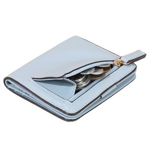 Cartera Delgada de Cuero PU para Mujer con Bloqueo RFID, Monedero Corto Minimalista con Cierre de Cremallera, Multifuncional, con Diamantes y Pañuelos - Product Image 1