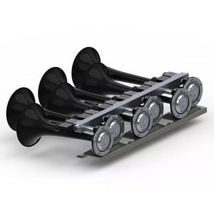 Oferta Especial Bocina <span class=keywords><strong>de</strong></span> Aire Musical Basuri <span class=keywords><strong>de</strong></span> 6 Trompetas y 33 Melodías <span class=keywords><strong>de</strong></span> Baby Shark en Amarillo y Negro para Camión, Tren, Autobús y Furgoneta - Product Image 6