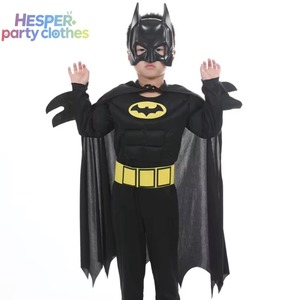 Disfraz de Murciélago Negro Musculoso Unisex HESPER para Halloween, Traje de Cosplay para Niños, Mono, Capa, Sombrero y Accesorios - Product Image 1