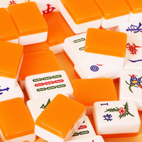 Jeu de tuiles de mahjong américain en acrylique transparent gravé, multicolore, pour jeu de loisirs familial à table – Vente chaude