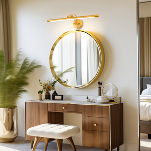 Modern Iron LED Touch Dimming Bathroom & Living Room Wall Lamp with US Gauge Plug - Product Image 1