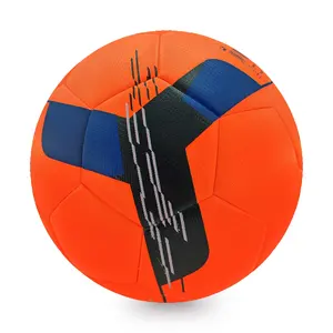 Toptan özel Pu deri eğitim Soccerball boyutu 3 4 5 Logo baskılı gençlik futbol topu