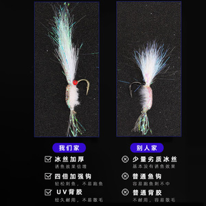 Señuelo de Camarón de Seda de Hielo Aohu, 5 Sets por Caja, Camarón Biónico Fluorescente con Espinillas Negras para Pesca en Agua Dulce - Product Image 4