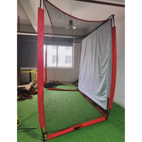 Enceinte de simulateur de golf portable 10x8 pieds avec écran HD 4 plis résistant aux chocs et cadre métallique en polyester pour entraînement intérieur et extérieur