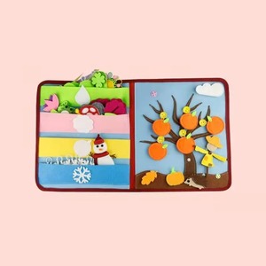 Mon premier <span class=keywords><strong>livre</strong></span> Apprentissage précoce <span class=keywords><strong>Livre</strong></span> en <span class=keywords><strong>tissu</strong></span> de feutre doux Nouveaux produits pour les enfants Activité tranquille Voyage occupé Vente en gros Livres silencieux sensoriels - Product Image 4