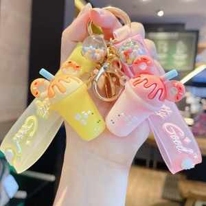 Wholesale Creative Popular Good Quality Cute Gift Ice Cream Key Ring PVC Fashion Bag Charm <b>Miniature</b> Decor for Car Phone - Product Image 2