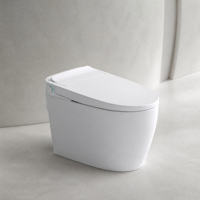 Toilette intelligente moderne automatique en céramique avec bidet électrique chauffant, drainage en S, fixation au sol, accessoire de salle de bain pour hygiène féminine