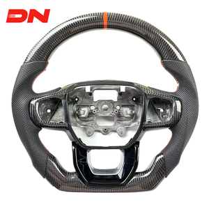 Volant en cuir carbone forgé de style automobile pour <span class=keywords><strong>Ford</strong></span> Ranger <span class=keywords><strong>Mustang</strong></span> <span class=keywords><strong>Focus</strong></span> 2012-2018, accessoire intérieur - Product Image 1