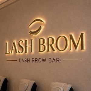 Letrero Luminoso LED 3D de Alto Brillo para Barbería, Logotipo Personalizado de <span class=keywords><strong>Acero</strong></span> Inoxidable con Retroiluminación para Salón de Belleza, Recepción - Product Image 5