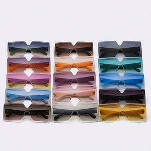 Gafas de Sol Cuadradas de Una Pieza para Mujer, Moda 2021, Lentes con Protección UV400, Montura Grande Sin Aro - Product Image 6