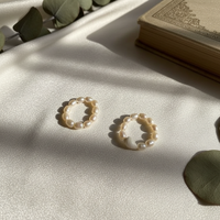 YK219 Natürliche Süßwasser perlen ringe verstellbare Vintage Reis perlen Muschel elastischen Ring Frauen