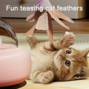 Intelligent Plastic Cat Toy Red Dot Laser <b>Rainbow</b> <b>Light</b> Obstacle Avoidance USB Charging Automatic Standby Bionic Cat Teaser - Product Image 4