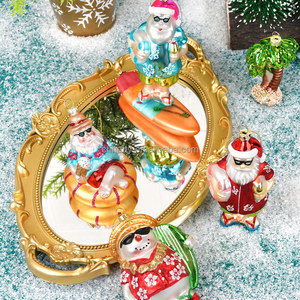 Hatty Direct Factory Custom Made Multi Color <b>Glass</b> Christmas <b>Tree</b> Santa Pendant Ornament Modern Eco-Friendly Durable Decoration - Product Image 5