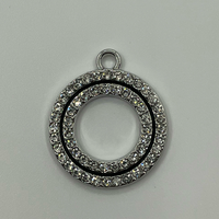 Clous de cravate en cristal multi-design argenté brillant, entretoises rondes creuses en strass pour embellissement de robes et tenues décontractées