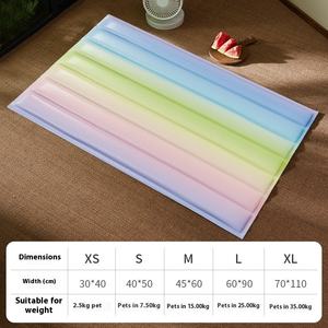 Modernes Regenbogen Gradient PVC Nest Haustier Matte Sommer kaltes Hunde-und Katzen bett Großhandel Produkt mit Tier muster - Product Image 6