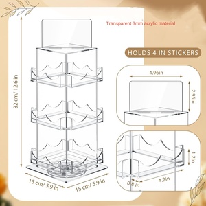 حامل عرض ملصق رقمي دوار حديث بأربعة جوانب مع حامل عرض لاصق دوار رقمي - Product Image 3
