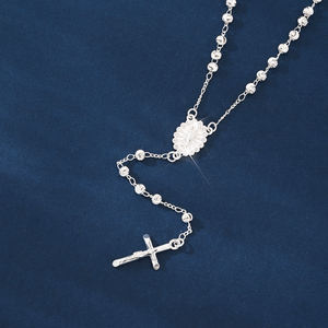 Joyería Religiosa, Collar con Dije de la Virgen de Guadalupe, Rosario, Cruz Benedictina, Collar de Cuentas Cristianas para Oración - Product Image 5