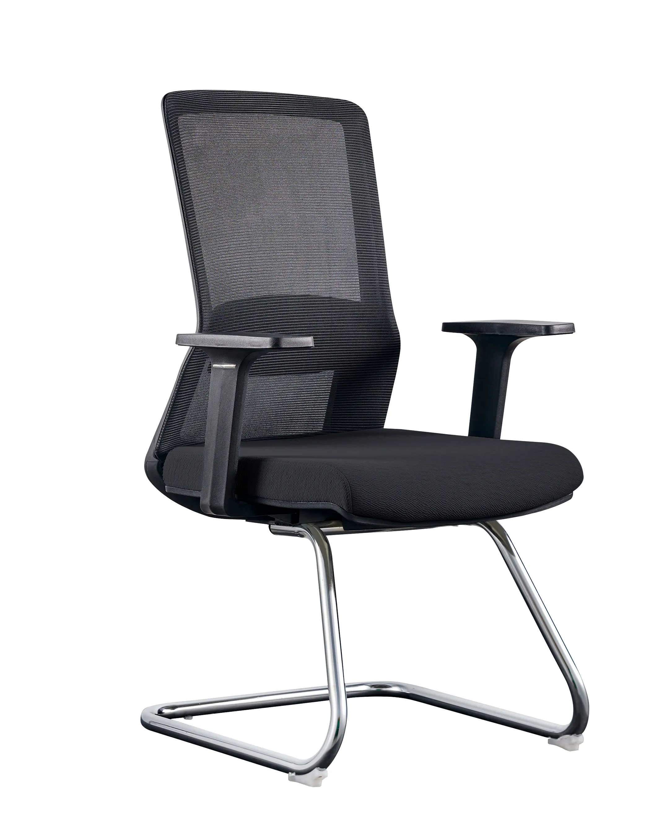 Estrutura de aço moderna para reuniões e conferências, cadeira fixa para trabalho de escritório com perna e arco, sem rodas, para funcionários