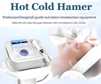 Masajeador Facial Frío y Caliente para Reducir Poros, Reafirmar la Piel y Tonificar el Rostro, Máquina Facial con Tecnología de Electroporación de Martillo Frío y Caliente